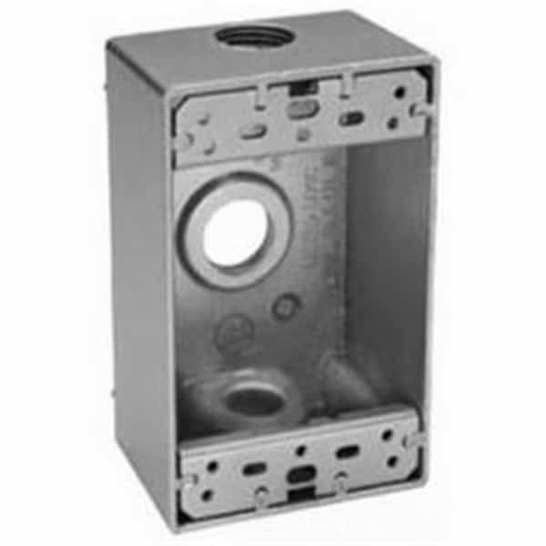 Electrical Box, 18.3 cu in, Outlet Box Type, 1 Gang, Die-Cast Metal