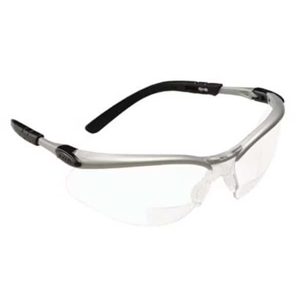 AO Safety 247-11375-00000-20 Bx Reader Silver-Black Frame Clear Lens 2.0 Diop