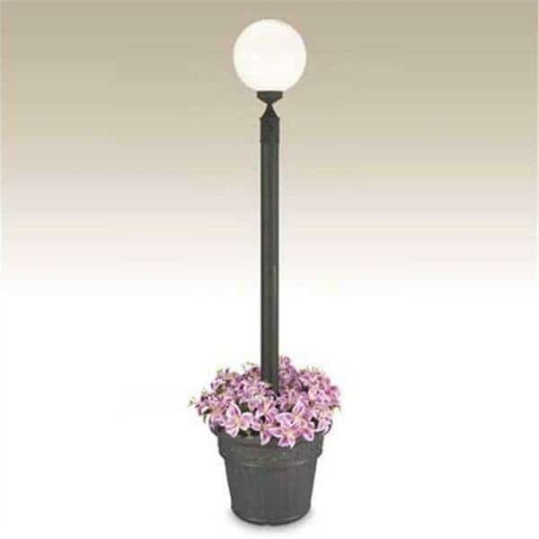 European 00381 Single White Globe Planter Lamp