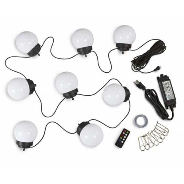 Patio Living  08089 8 Globe Color Changing LED Umbrella String Lights