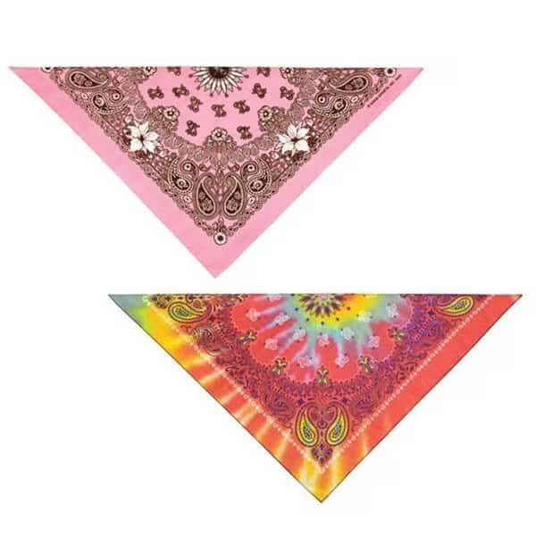 Paisley 22 x 22 In Bandana Hot Pink