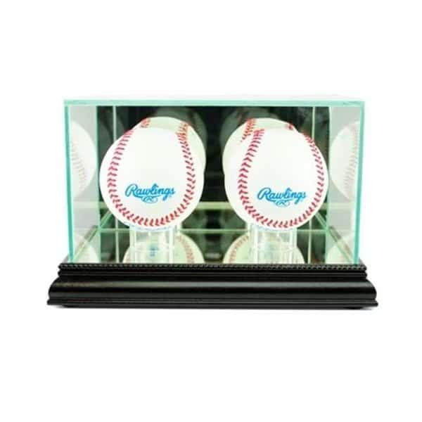 Perfect Cases DBBSB-B Double Baseball Display Case; Black, Perfect Cases, Mfr#: DBBSB-B