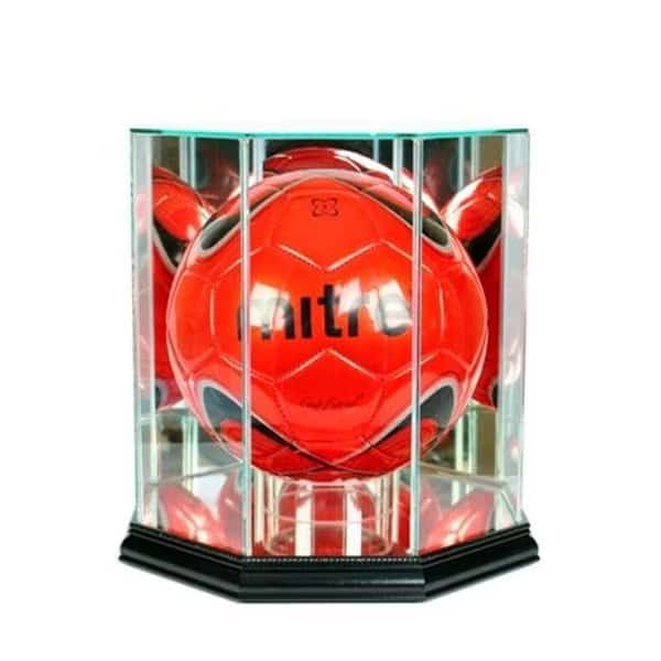Perfect Cases VLBL-B Octagon Volleyball Display Case; Black