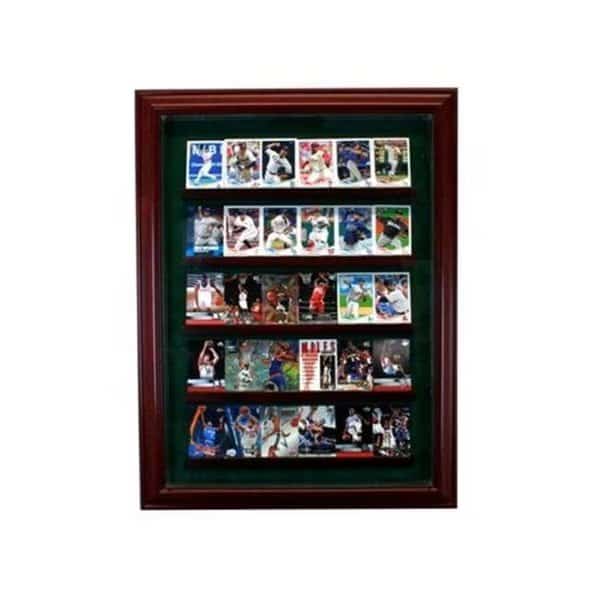 Perfect Cases PC-30CRDCB-C 30 Card Cabinet Style Display Case; Cherry