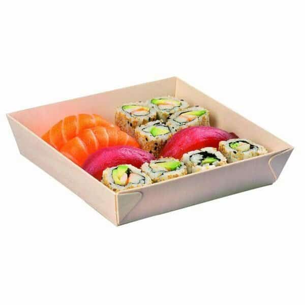 Square Samurai Wooden Tray, 100PK