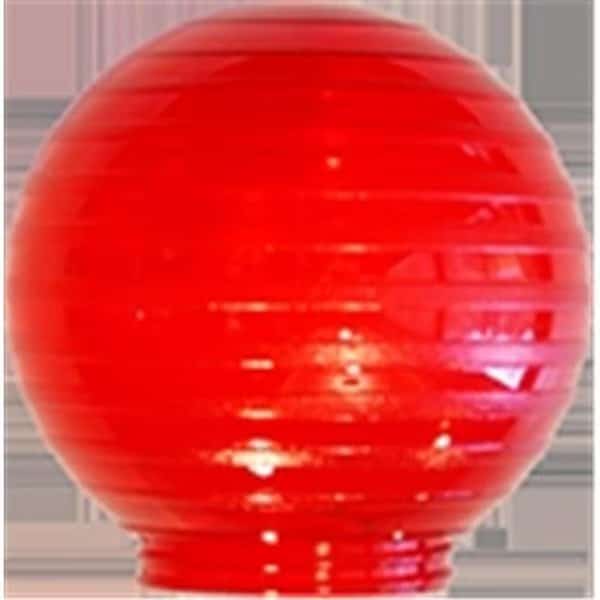 Sphere 6 in. Etched Red Acrylic Festival Replacement Globe; Pack Of 6