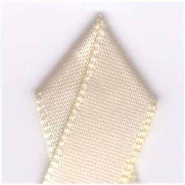 Papilion R074400160815100Y .63 in. Double-Face Satin Ribbon 100 Yards - Cream