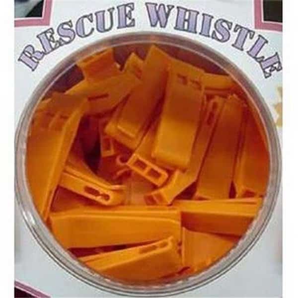 EPP W317 Orange Rescue Whistle with Clip