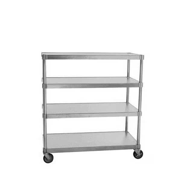 Prairie View N206036-4-CHL2 Mobile 4 Tier Queen Mary Shelving Units; 66 x 20 x 36 in.