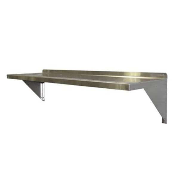 Prairie View WS1248 Aluminum Wall Mount Shelf - 12 x 12 x 48 in.