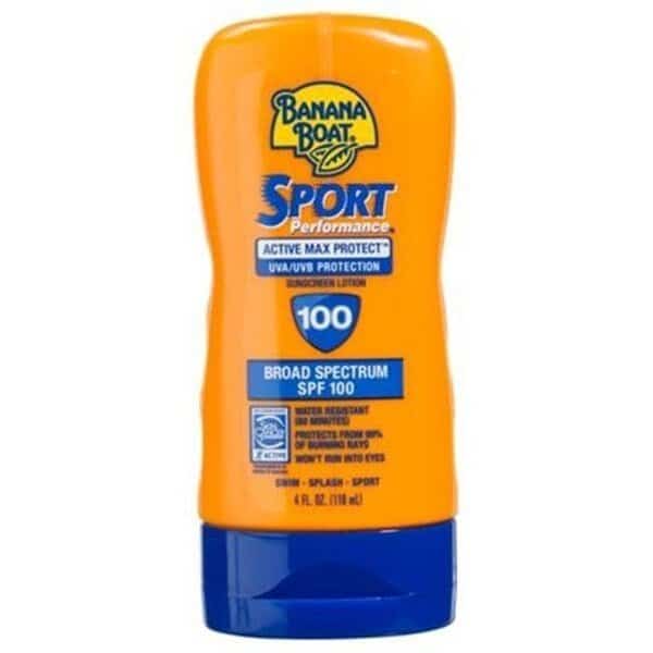 Banana Boat 14968 Sport Performance Sunblock; Lotion; 4 oz.; SPF100