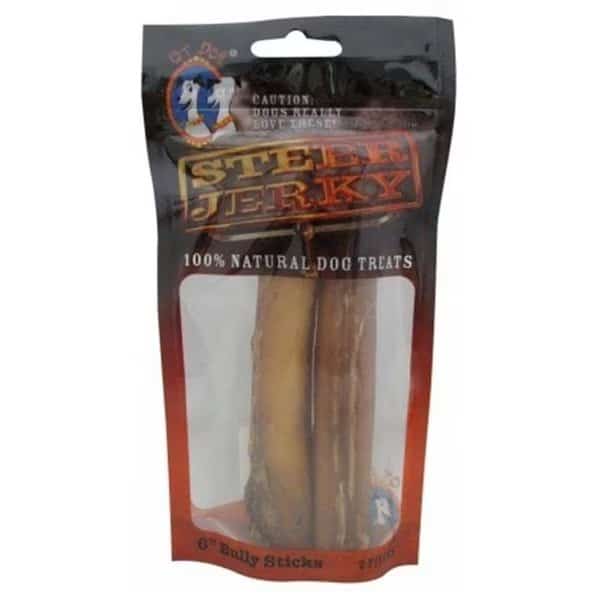 QT Dog 3598 2 Piece Steer Jerky 6 Premium Bully Sticks, Qt Dog, Mfr#: 3598