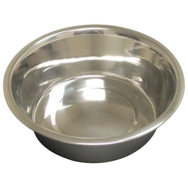 Embossed Rim Medium 2 qt Stainless Steel Feeding Bowl
