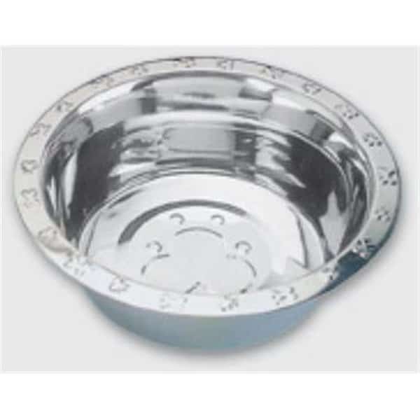 QT Dog SS0214 96 Ounce Embossed Rim Standard Food Bowl