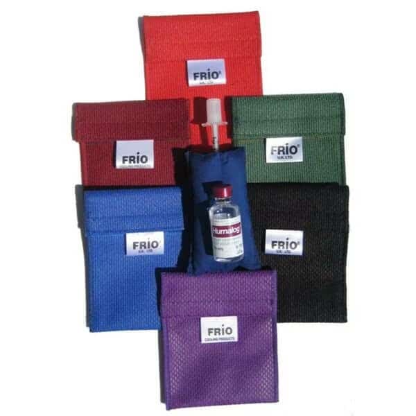 Insulin Cooling Mini Wallet- Black- 4 in. x 3 in.