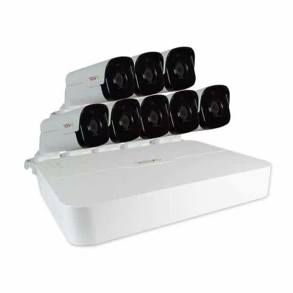 Ultra HD 8 in 2TB NVR Surveillance System with 8 x 4 Megapixel Bullet Cameras- White
