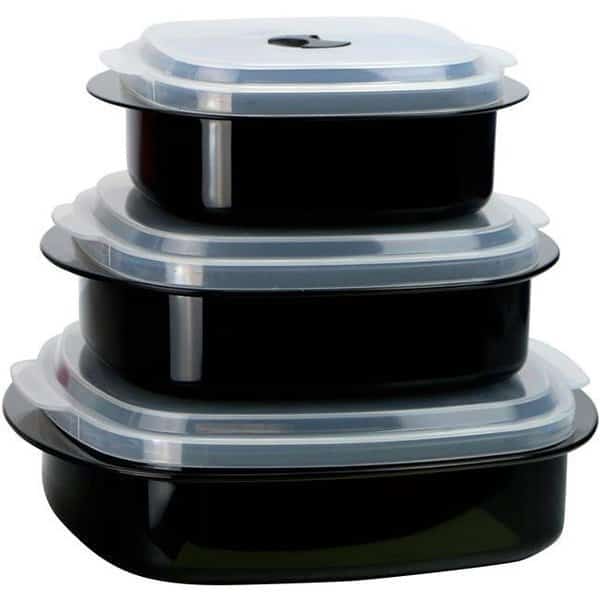 Reston Lloyd 20100 Microwave Cookware & Storage Set  Black