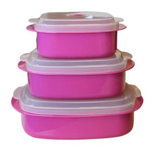 Reston Lloyd 20603 Microwave Cookware & Storage Set  Magenta