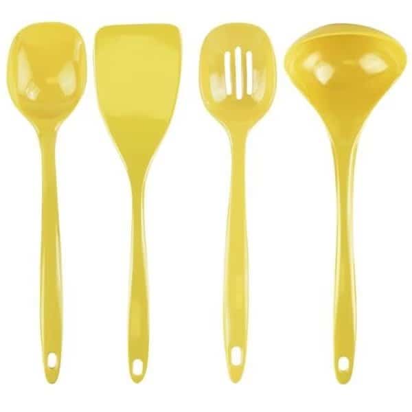 Reston Lloyd 81201 4pc Melamine Utensil Set  Lemon