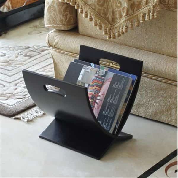 Oceanstar Contemporary Espresso Finish Wooden Magazine Rack