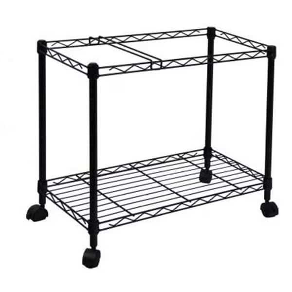 Oceanstar 1MRC1491 Portable 1-Tier Metal Rolling File Cart, Black,