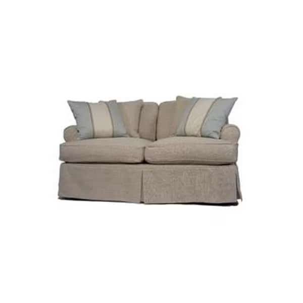 Sunset Trading Horizon Slipcovered Loveseat in Linen