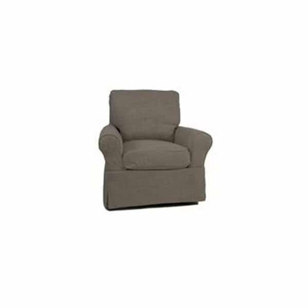 Horizon Slipcovered Swivel Chair in Linen