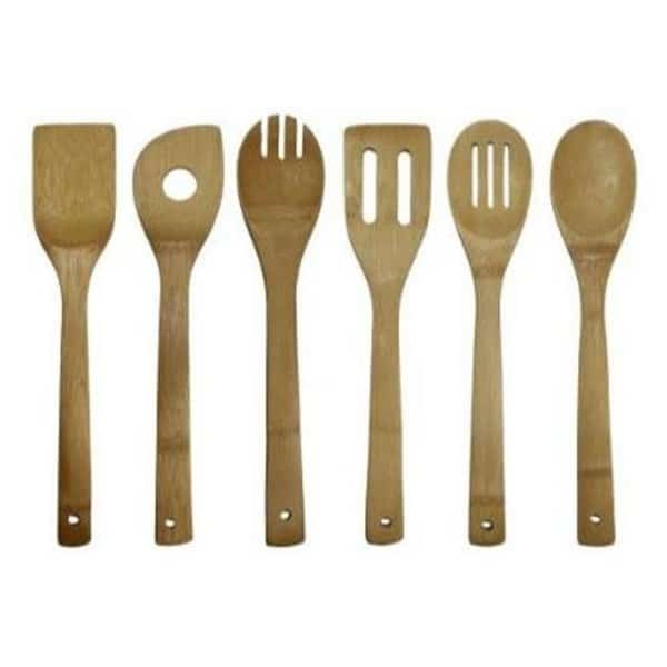 Oceanstar Design KT1286 6-Piece Bamboo Cooking Utensil Set