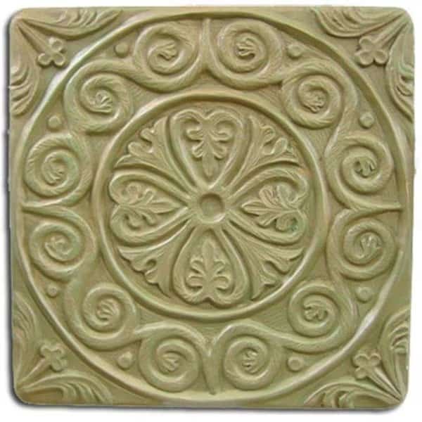 Garden Molds X-MEDTIL8049 Medieval Tile Stepping Stone Mold- Set of 2