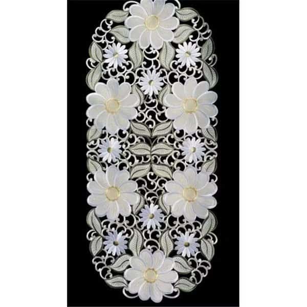 Sinobrite H0997-1 Yellow Daisy Square Table-Topper; 36 x 36 in.