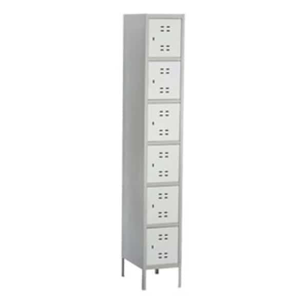 Six Tier Locker in Gray