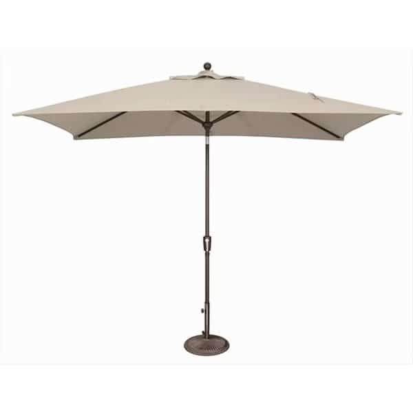 6 x 10 ft. Rectangle Push Button Tilt Market Umbrella Antique Beige