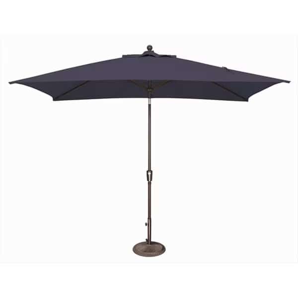 6 x 10 ft. Rectangle Push Button Tilt Market Umbrella Navy