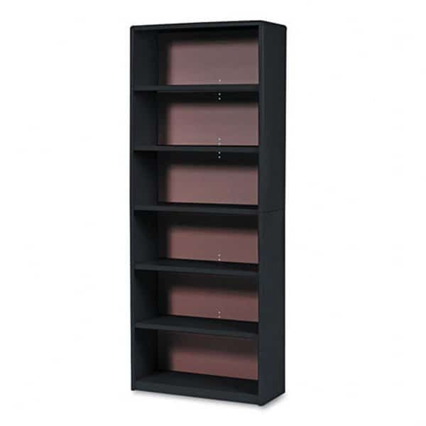 Value Mate Steel Bookcase - 6-Shelf - Black