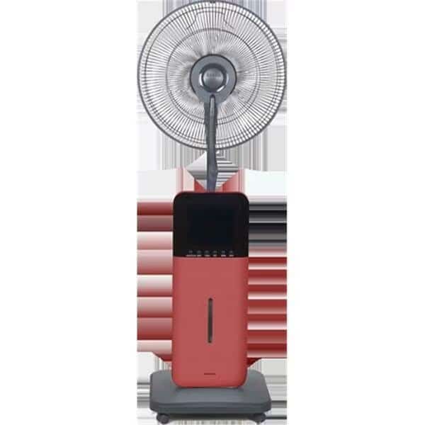 CoolZone CZ500 Ultrasonic Dry Misting Fan With Bluetooth Technology- Red