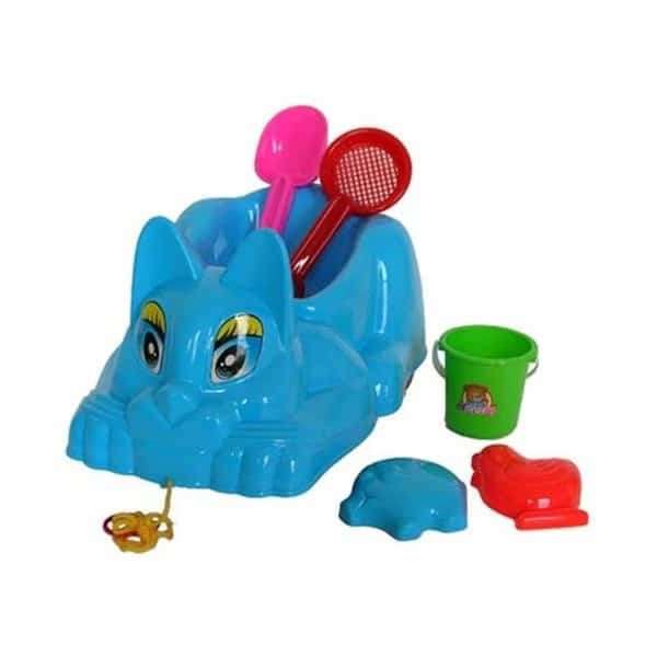 Sunshine Trading YS-1213 Wheeled Kitten Sand Toy - 7 Piece Set