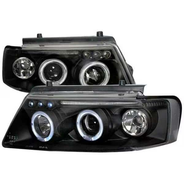 Halo LED Projector Headlight for 97 to 00 Volkswagen Passat, Black - 10 x 20 x 25 in.