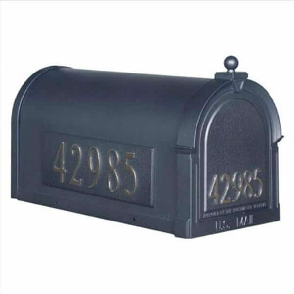 Curbside Mailbox with Front and Side Numbers-Black
