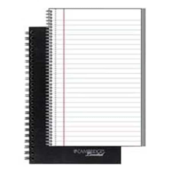 Notebook- Legal Ruled- 1 Subject- 80 Sheets- 8in.x5in.- Black