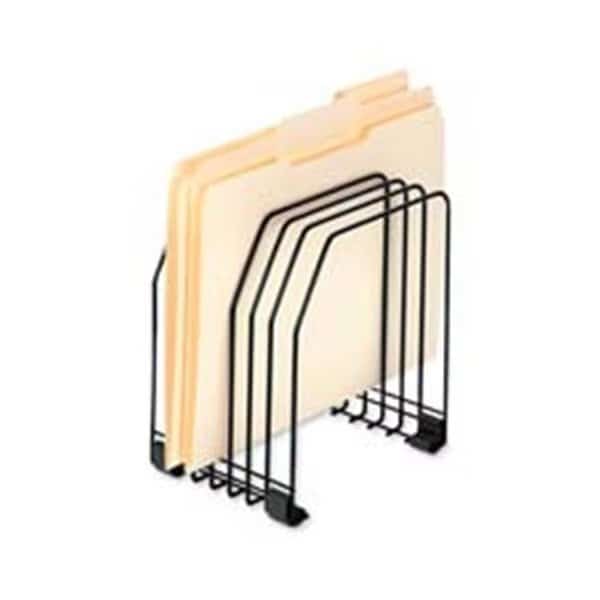 Workstation File Organizer- 7-.38in.Wx5-.88in.Dx8-.25in.H- Black