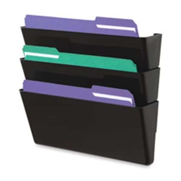 Deflect-O Corporation DEF93204 Wall Files- Single Pocket- Letterr- 13in.x4in.x7in.- Black