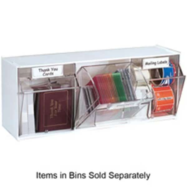 Tilt Bins- Interlocking- 6-Bins- 23-.63in.x3-.63in.x4-.50in.- White