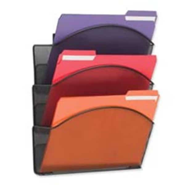 Mesh Wall Pockets- Legal- 15in.x3in.x9in.- BK
