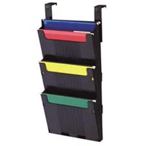 Deflect-O Corporation DEFOPS104 Hanging File System- 3 Slots- 12-.63in.x3-.88in.x25in.- Black