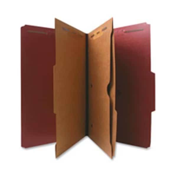 Classification Folder- Two-Pocket- .4 Cut- Letter- Red