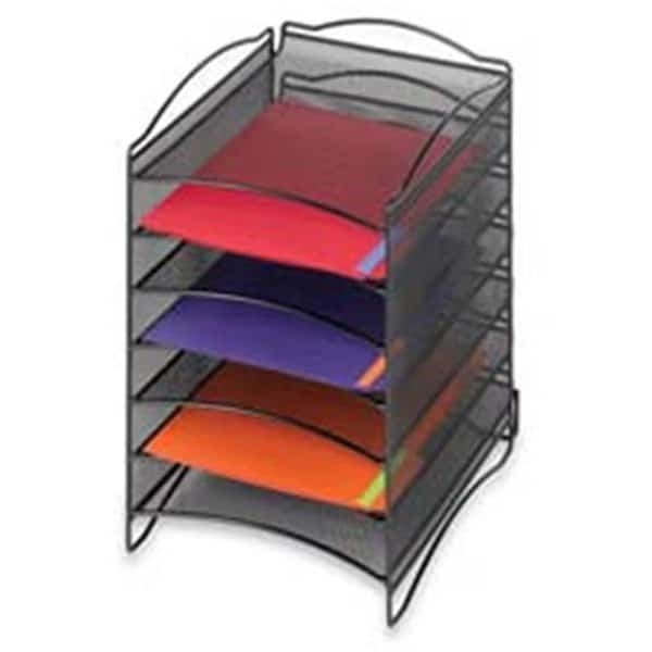 Company  Desktop Organizer- 6-Pocket- 10-.25in.x12-.63in.x15-.13in.- Black