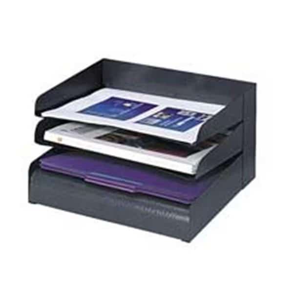 Company Steel Desk Tray Sorter- 8-Tier- Letter-Size- Black