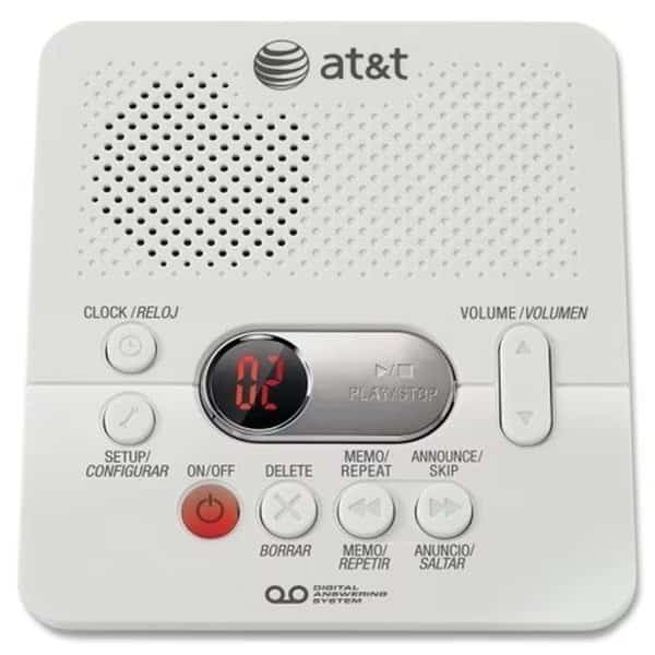 AT&T ATT1740 Digital Answering System with Min Record Time; White