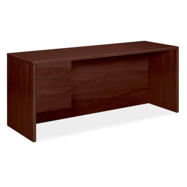 HON10546LNN Left Pedestal Credenza 72 in. x 24 in. x 29.5 in. Mahogany