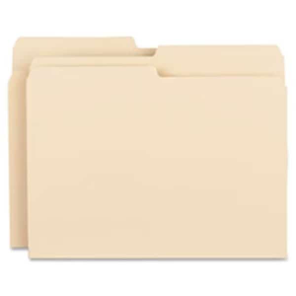 File Folder, 11 pt, .5 Cut Ast Tabs, Letter, 100-BX, Manila